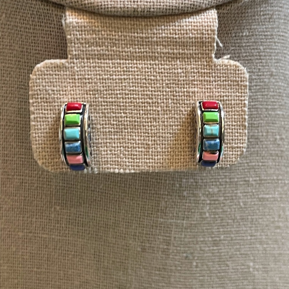 Silpada retired sterling silver multi-stone earrings